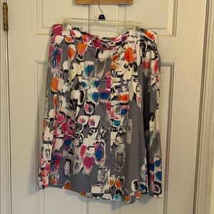Lane Bryant Multicolor Abstract Skirt